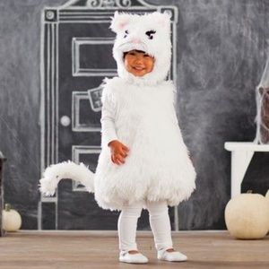 2t-3t Pottery Barn White Puffy Kitty Costume